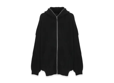 Rick Owens Hooded Wool Cardigan "Black"