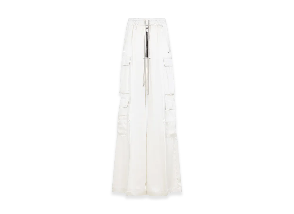 Rick Owens Women's Multi-Pocket Cargo Trousers "White"