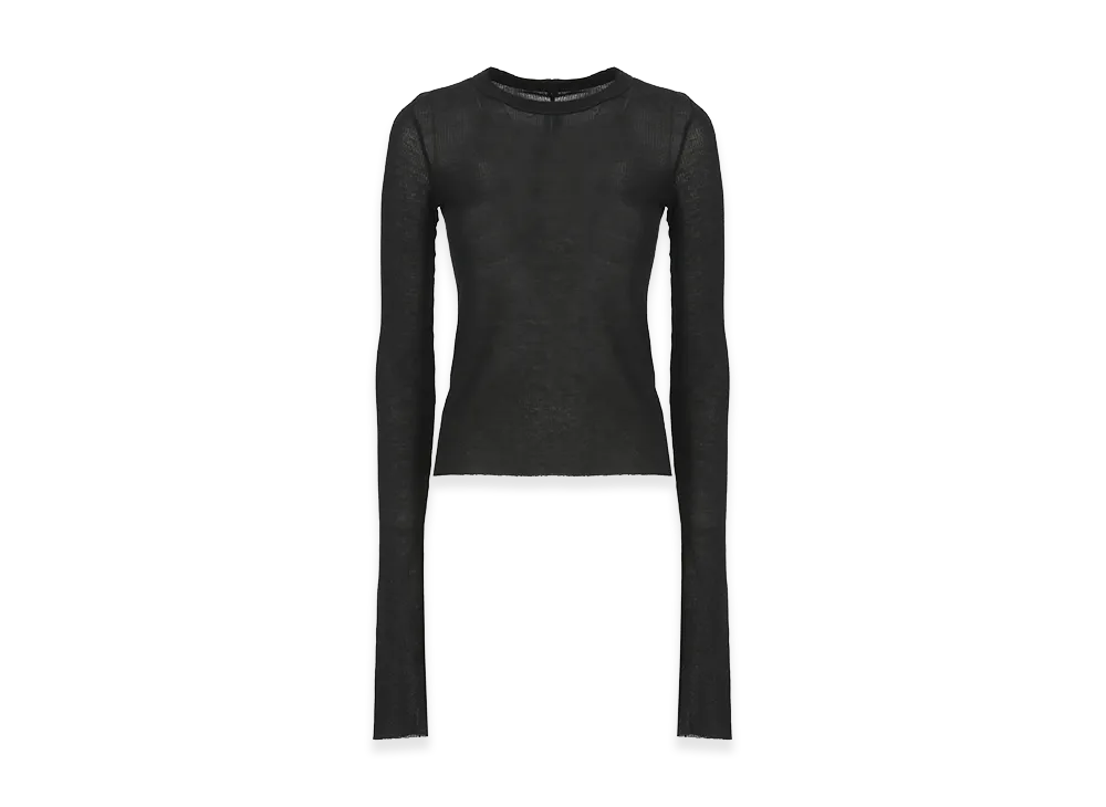 Rick Owens Women's Silk-Blend T-Shirt "Black"