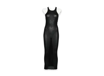 Rick Owens Women's Silk Blend Sleeveless Dress "Black"