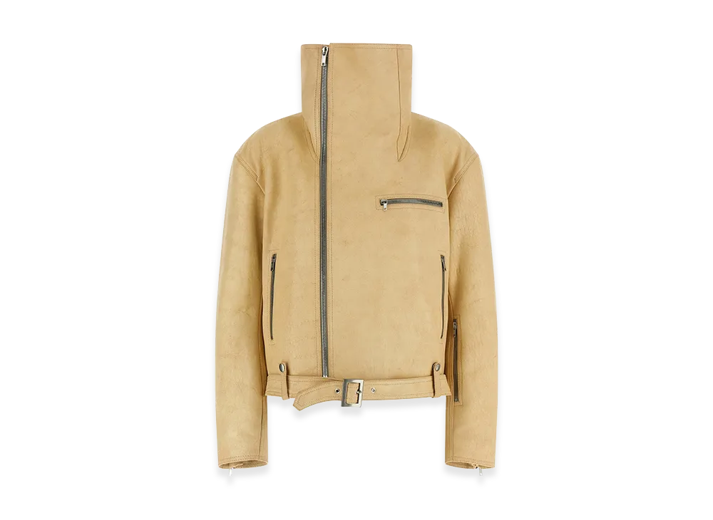 Rick Owens Women's 'biker Jumbo Stooges' Jacket "Beige"