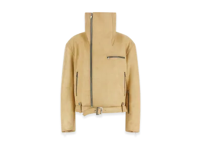 Rick Owens Women's 'biker Jumbo Stooges' Jacket "Beige"