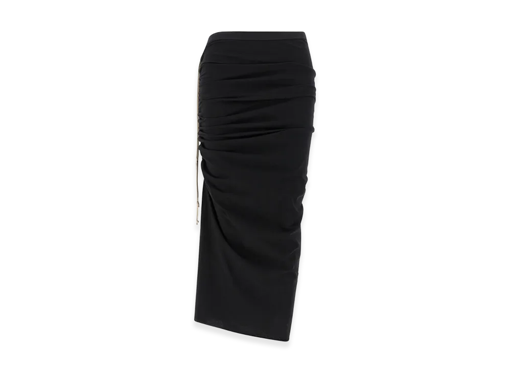 Rick Owens Women's Edfu Skirt In Cupro "Black"
