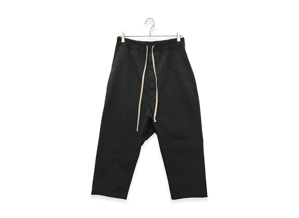 Rick Owens Drawstring Cropped Trousers "Black"
