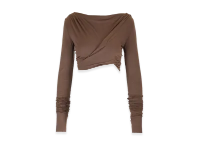 Rick Owens Women's "Jade" Crop Top "Brown"