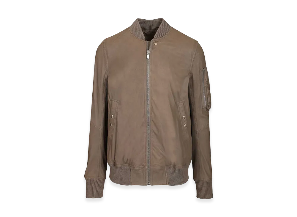 Rick Owens Aviator Leather Jacket "Beige"