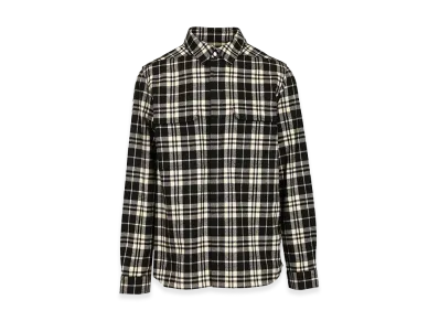 Rick Owens Temple Checked Cotton Shirt "Black"