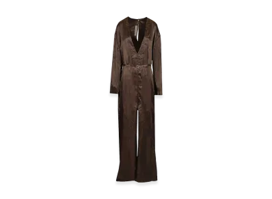 Rick Owens Women's Long-Sleeved Jumpsuit "Brown"