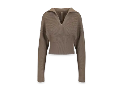 Rick Owens Women's Cropped Sweater "Beige"
