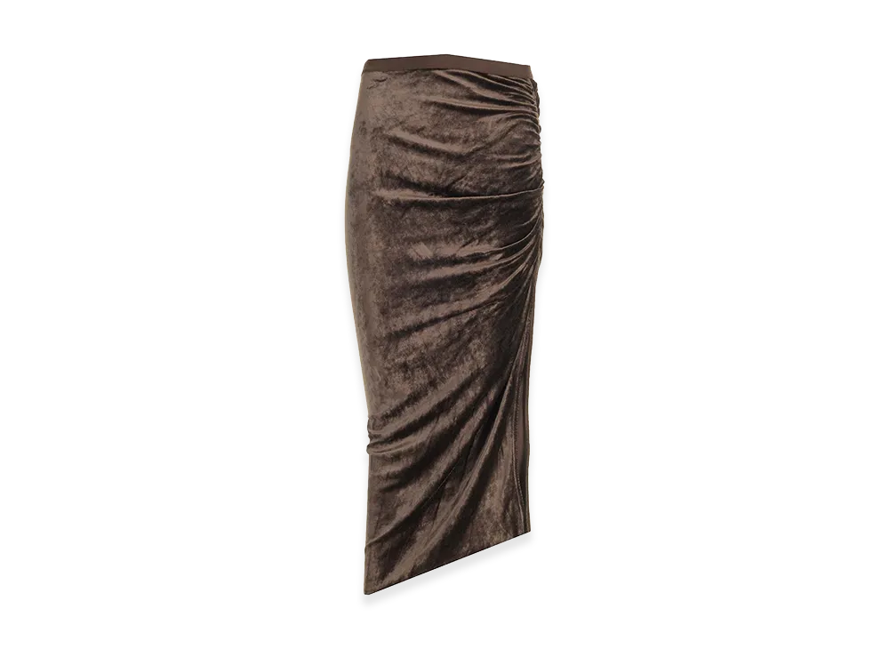 Rick Owens Women's "Svita" Midi Skirt "Brown"