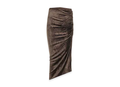 Rick Owens Women's "Svita" Midi Skirt "Brown"