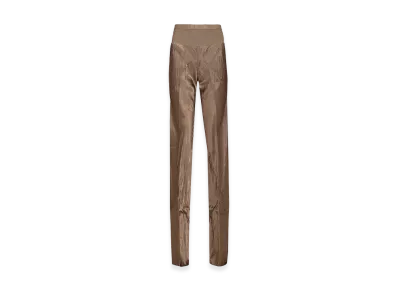 Rick Owens Women's Bias Satin Flared Trousers "Beige"
