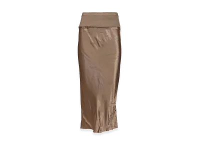 Rick Owens Women's Knee Bias Midi Skirt "Beige"
