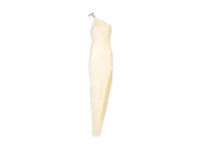 Rick Owens Women's "Hydra" One-Shoulder Dress "Beige"