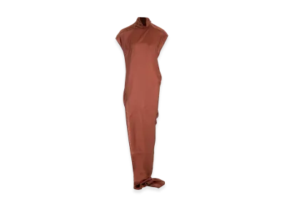 Rick Owens Women's Long Cupro Dress "Brown"