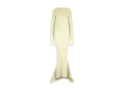 Rick Owens Women's Ribbed Knit Mermaid Dress "Green"