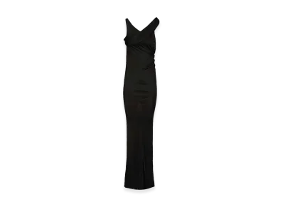 Rick Owens Women's Sahara Asymmetrical Long Dress "Black"
