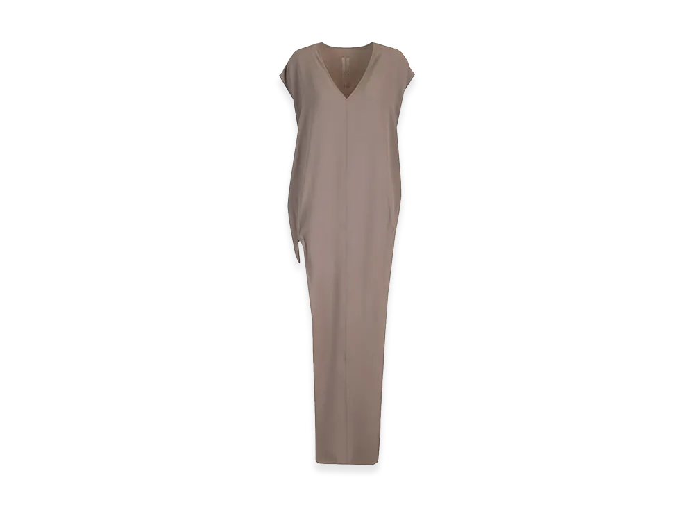 Rick Owens Women's Silk Jersey Long Dress "Beige"