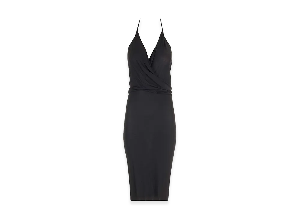Rick Owens Women's Stretch Jersey Midi Dress "Black"