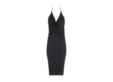 Rick Owens Women's Stretch Jersey Midi Dress "Black"