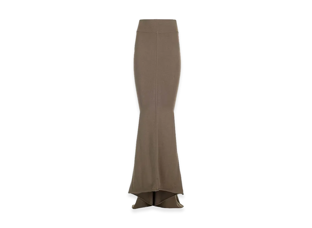Rick Owens Women's Knit Midi Skirt "Beige/Taupe"