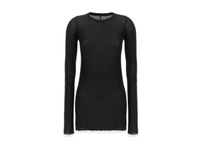 Rick Owens Women's Rib Long Sleeve T-Shirt "Black"