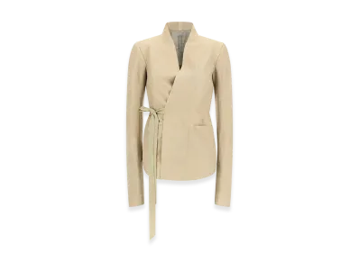 Rick Owens Women's Hollywood Leather Jacket "Beige"