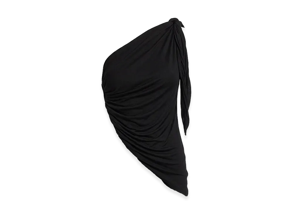 Rick Owens Women's Draped One-Shoulder Top "Black"