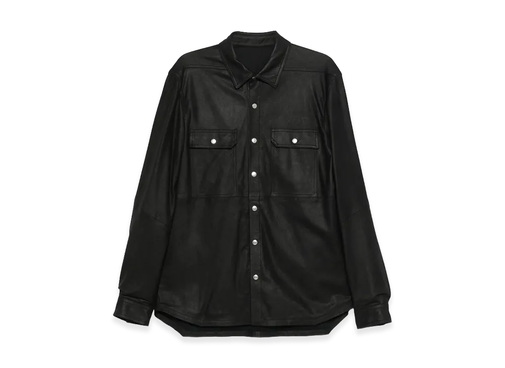 Rick Owens Leather Outerwear "Black"