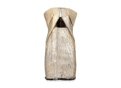 Rick Owens Women's Prong Mini Dress "Gold"
