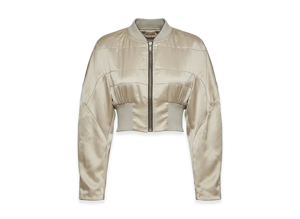 Rick Owens Women's Girdered Flight Jacket "White"