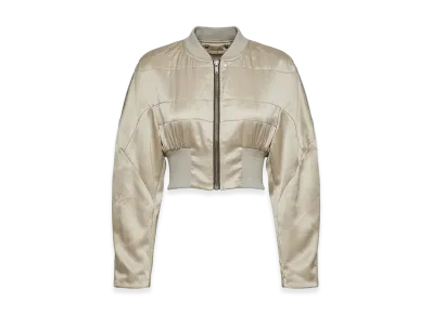 Rick Owens Women's Girdered Flight Jacket "White"