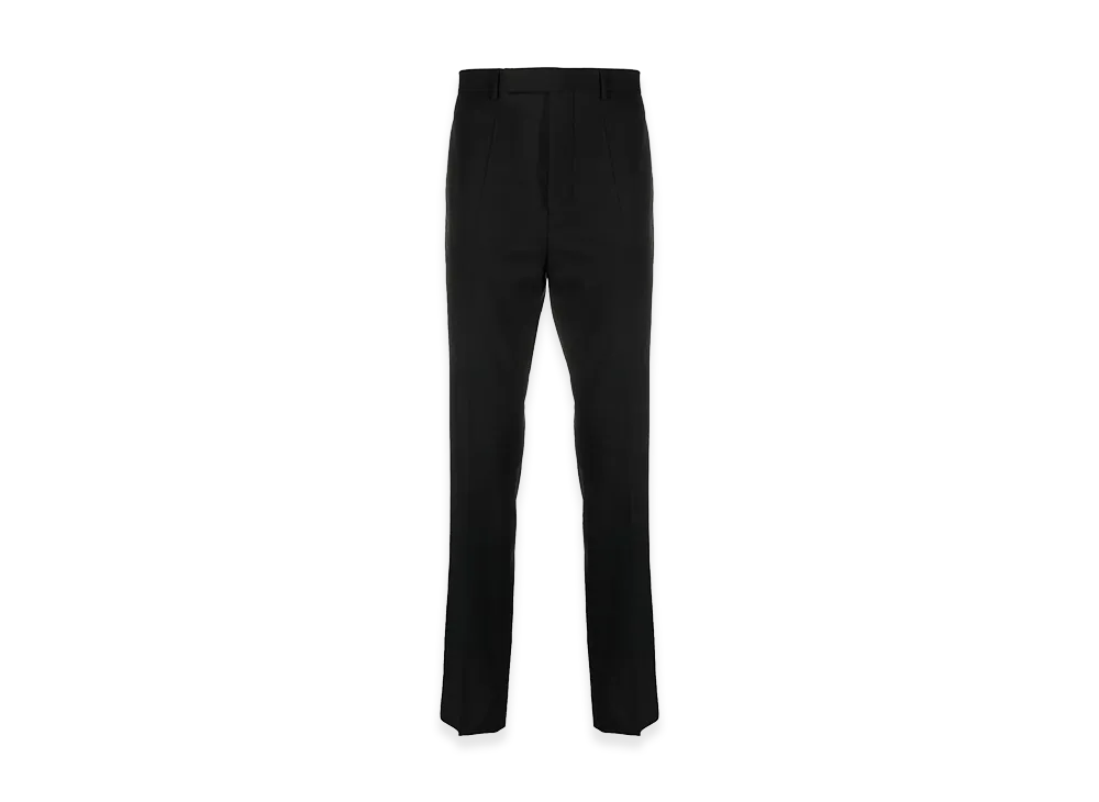 Rick Owens Off-Centre Tapered-Leg Trousers "Black"