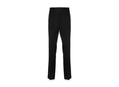 Rick Owens Off-Centre Tapered-Leg Trousers "Black"