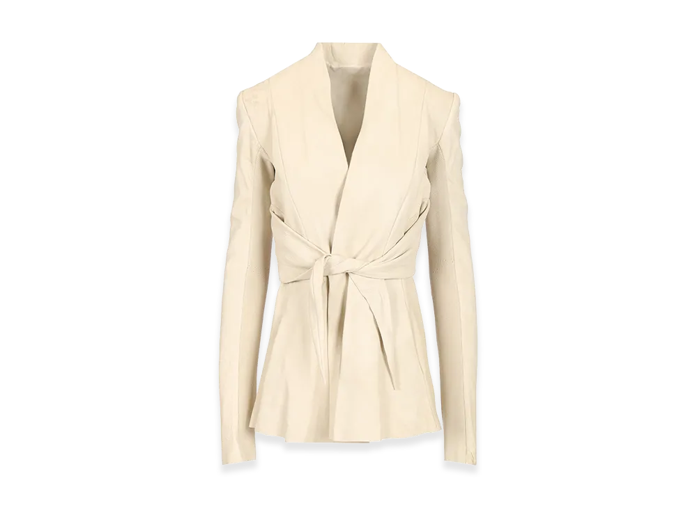 Rick Owens Women's Suede Nappa Jacket "White"