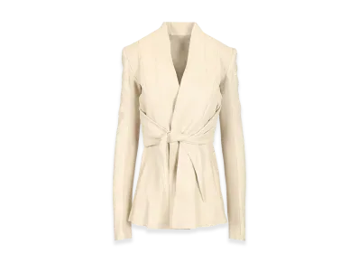 Rick Owens Women's Suede Nappa Jacket "White"
