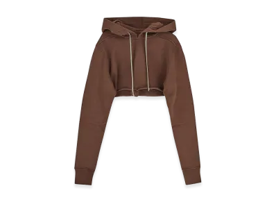 Rick Owens Women's Cropped Hoodie "Brown"