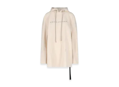 Rick Owens Women's Hooded Sweatshirt with Lace "White"
