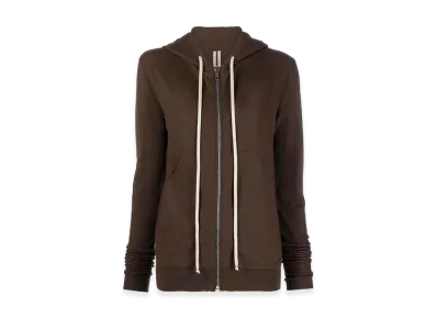 Rick Owens Women's Zip-Up Cashmere Hoodie "Brown"