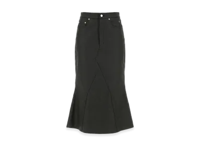 Rick Owens Women's Denim Skirt "Black"