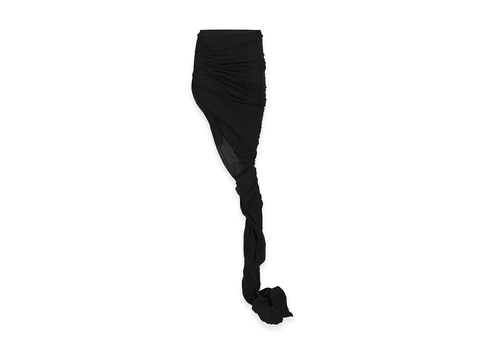 Rick Owens Women's Edfu Skirt in Unstable Cotton "Black"