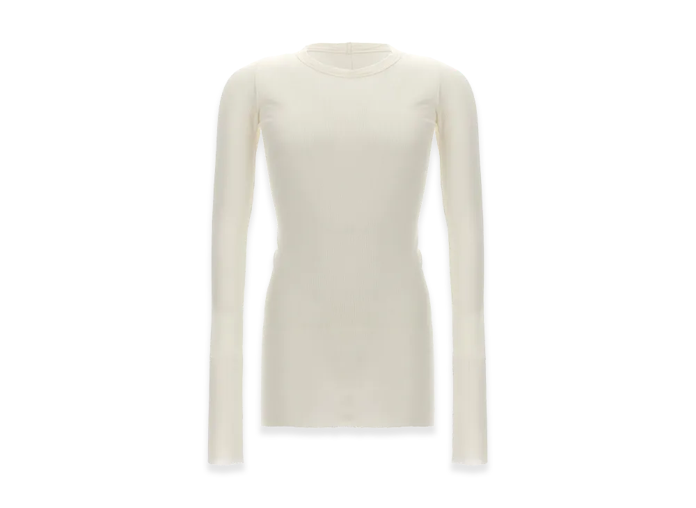 Rick Owens rib L/S T-Shirt "White"