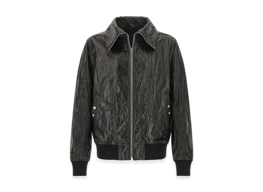 Rick Owens Leather Outerwear "Black"