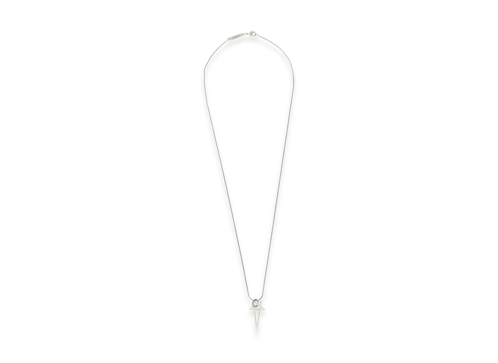 Rick Owens Pentagram Brass Necklace "Silver"