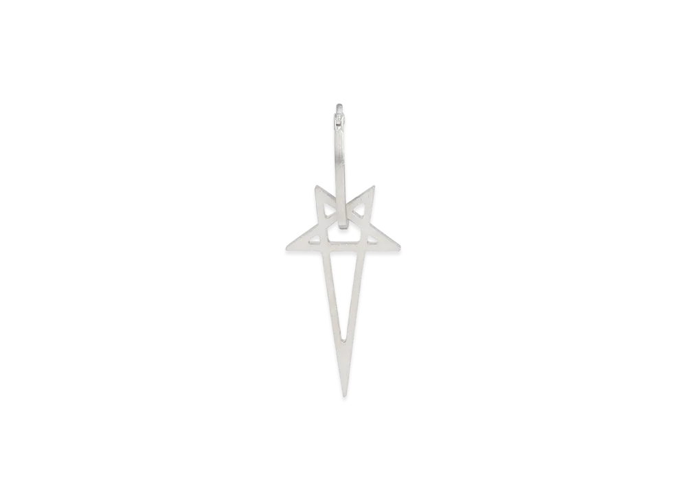 Rick Owens Pentagram Earrings "Silver"