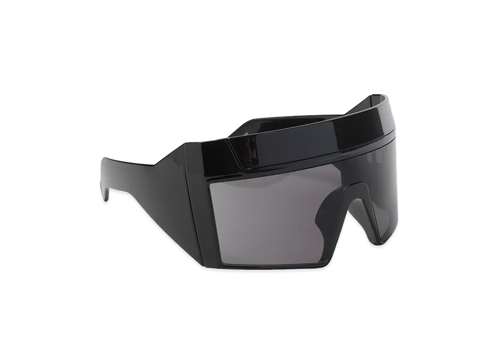 Rick Owens Rev Shiny Sunglasses "Black"