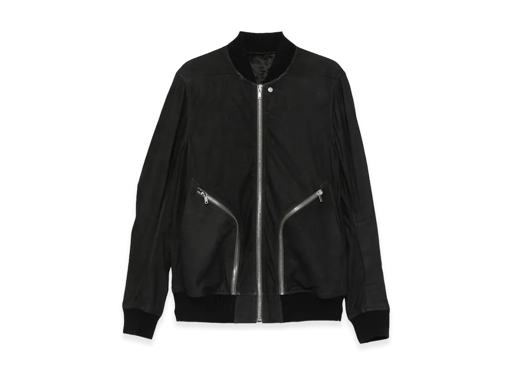 Rick Owens Leather Outerwear "Black"