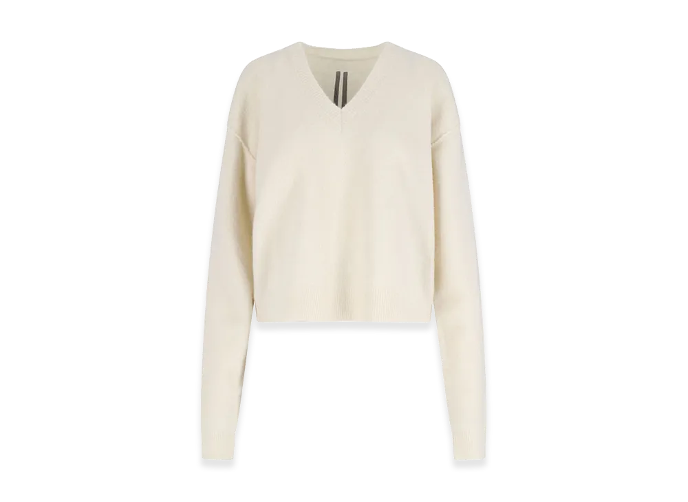 Rick Owens Women's Alpaca Mixed Sweater And Wool "White"