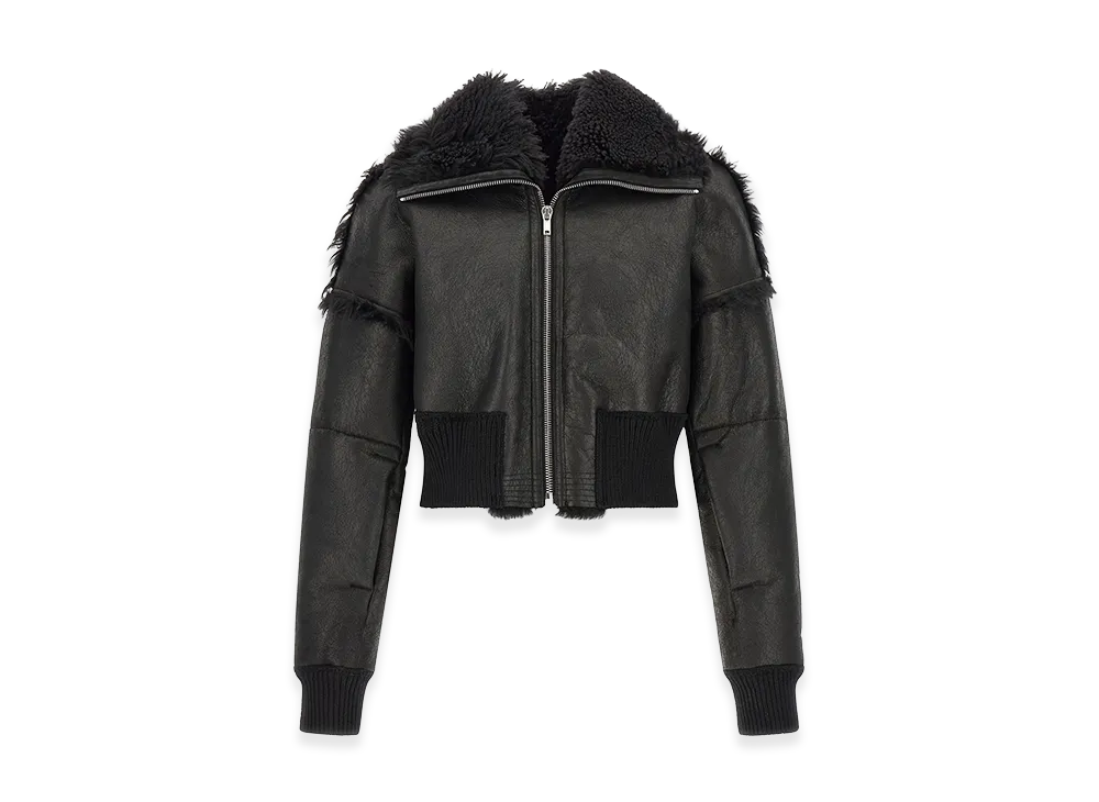 Rick Owens flight Jkt Cropped Bomber Jacket "Black"