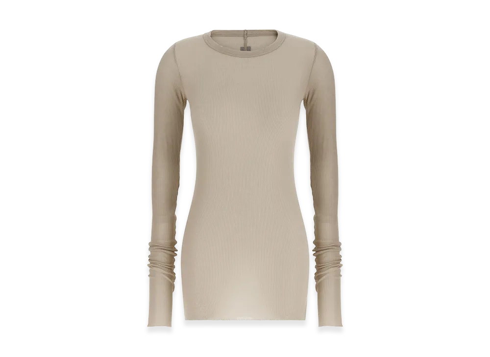 Rick Owens Women's rib L/S T-Shirt "Beige"
